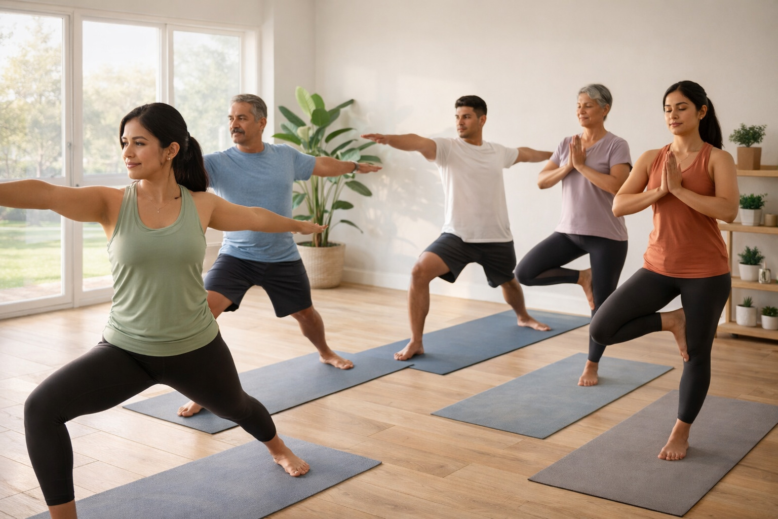 Clase de yoga y meditación
